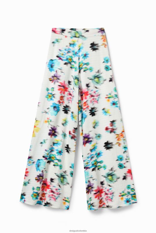 blusas Desigual bogota - ropa 4802L926 mujer Desigual pantalones largos con flores borrosas
