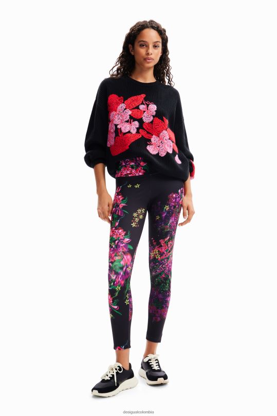 ropa 4802L97 mujer Desigual leggins deportivos florales - Desigual sales online