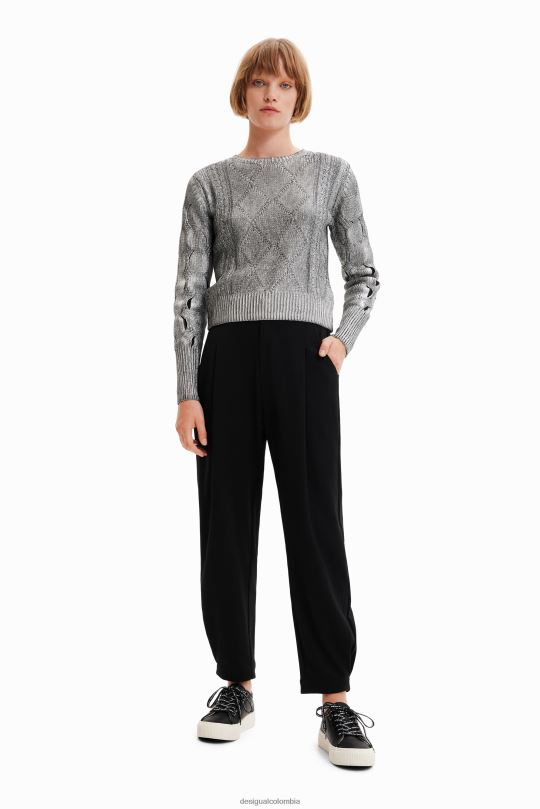 ropa 4802L981 mujer Desigual pantalones plisados - Desigual Colombia rebajas