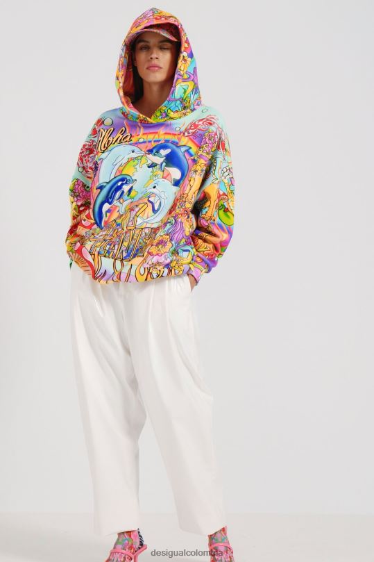 ropa 4802L1030 mujer Desigual sudadera oversize con capucha - Desigual Colombia rebajas