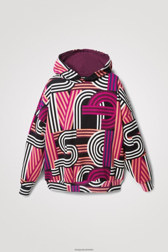 ropa 4802L1129 mujer Desigual sudadera larga oversize con capucha - Desigual shop