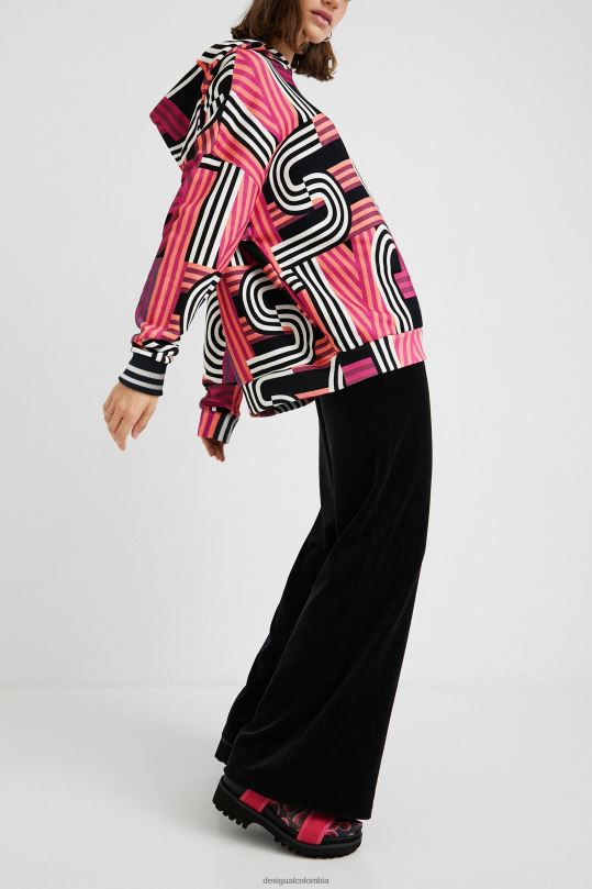 ropa 4802L1129 mujer Desigual sudadera larga oversize con capucha - Desigual shop