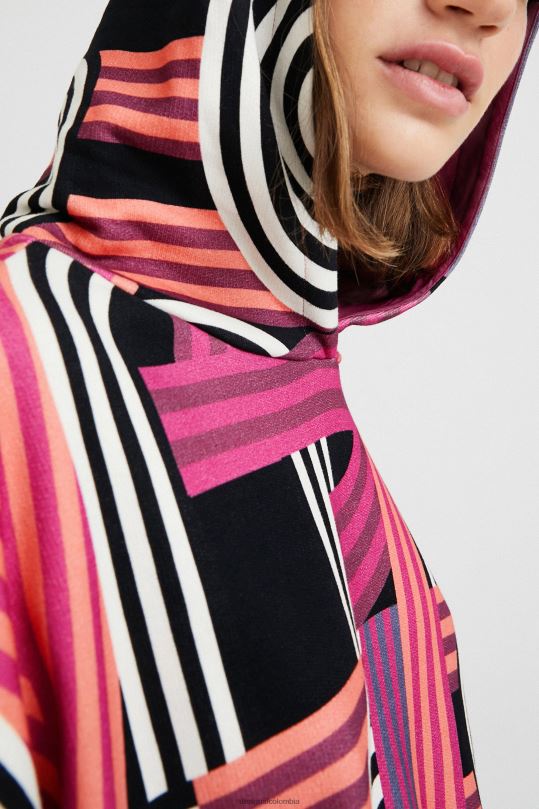 ropa 4802L1129 mujer Desigual sudadera larga oversize con capucha - Desigual shop