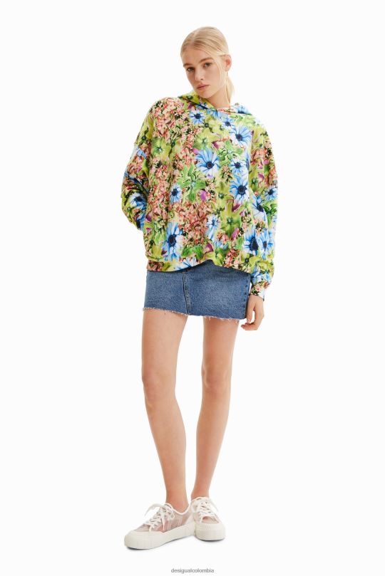 Desigual Colombia bolsos - ropa 4802L342 mujer Desigual sudadera oversize con estampado floral