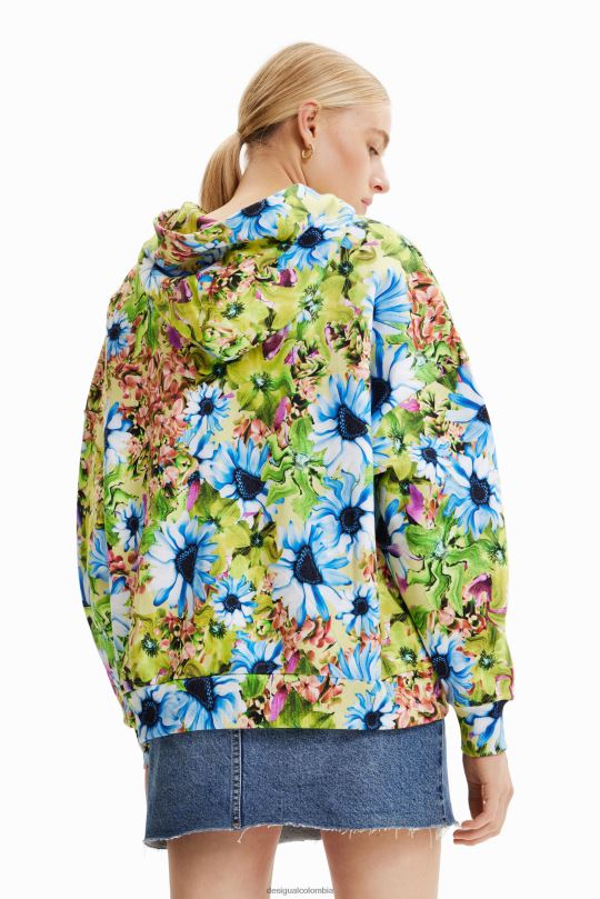 Desigual Colombia bolsos - ropa 4802L342 mujer Desigual sudadera oversize con estampado floral