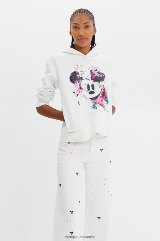 Desigual zapatos Colombia - ropa 4802L391 mujer Desigual sudadera con salpicaduras de mickey mouse de disney