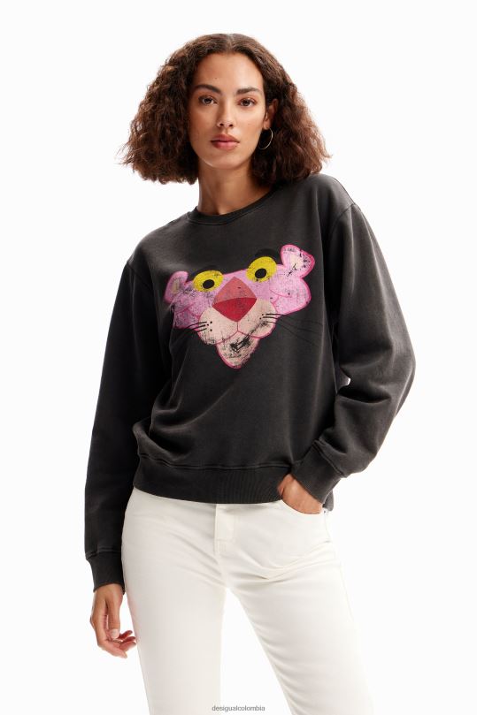 ropa 4802L481 mujer Desigual sudadera pantera rosa desgastada - Desigual shop
