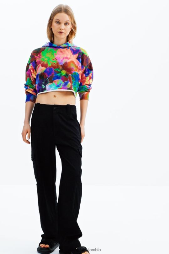 Desigual Colombia pagina oficial - ropa 4802L500 mujer Desigual sudadera con capucha corta y extragrande