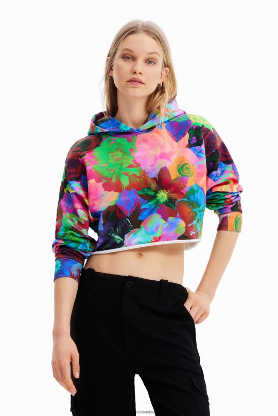 Desigual Colombia pagina oficial - ropa 4802L500 mujer Desigual sudadera con capucha corta y extragrande
