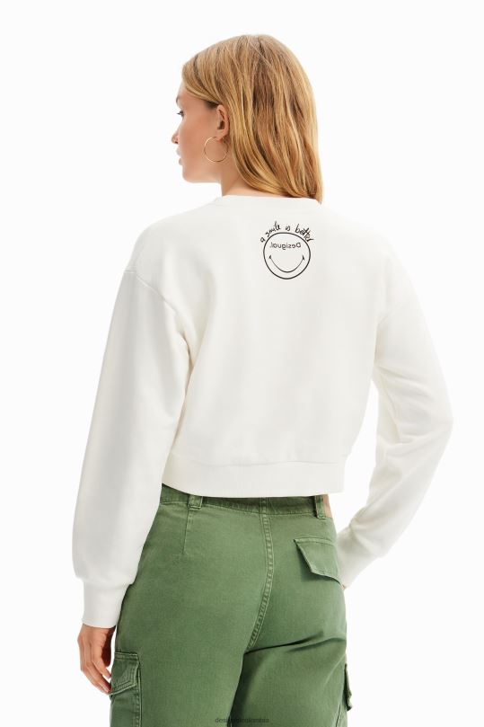 Desigual Colombia - ropa 4802L525 mujer Desigual sudadera corta con smiley