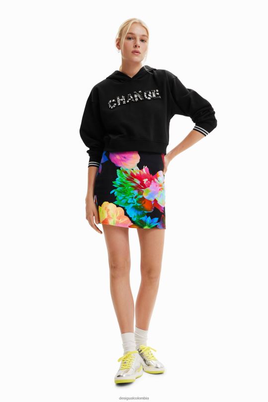 Desigual Colombia bolsos - ropa 4802L568 mujer Desigual sudadera corta con parche "change"