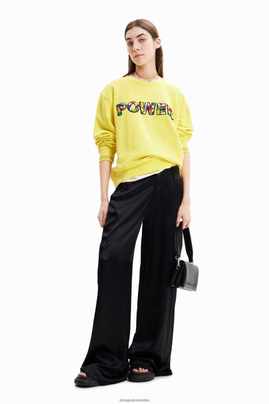 ropa 4802L919 mujer Desigual sudadera con parche de poder - Desigual shop