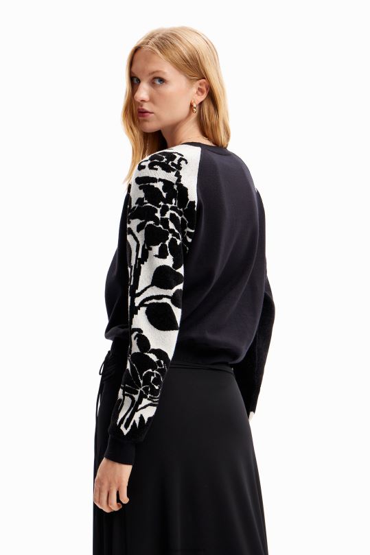 ropa 4802L101 mujer Desigual jersey con combinación de flores - Desigual sale damen