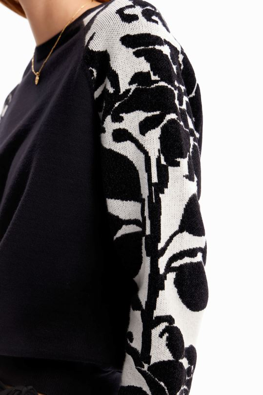 ropa 4802L101 mujer Desigual jersey con combinación de flores - Desigual sale damen