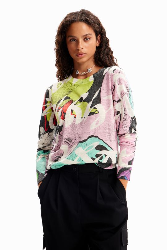 ropa 4802L102 mujer Desigual metro. jersey multicolor de christian lacroix - Desigual sales online