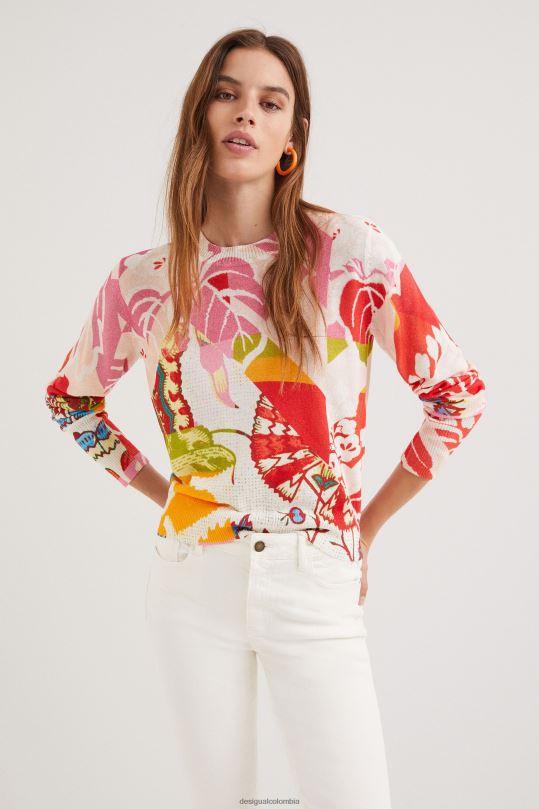 ropa 4802L1093 mujer Desigual metro. suéter con estampado de Christian Lacroix - Desigual Colombia Medellín