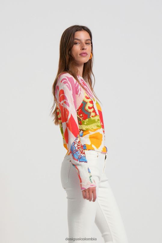 ropa 4802L1093 mujer Desigual metro. suéter con estampado de Christian Lacroix - Desigual Colombia Medellín