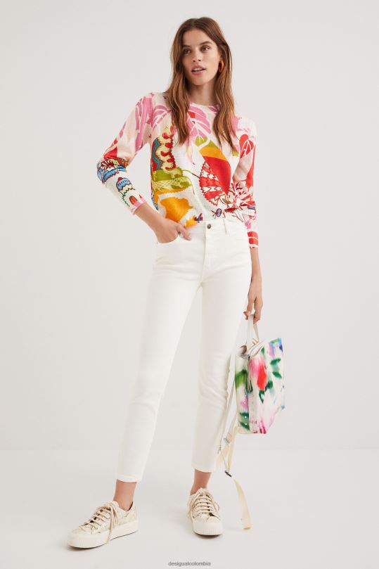 ropa 4802L1093 mujer Desigual metro. suéter con estampado de Christian Lacroix - Desigual Colombia Medellín