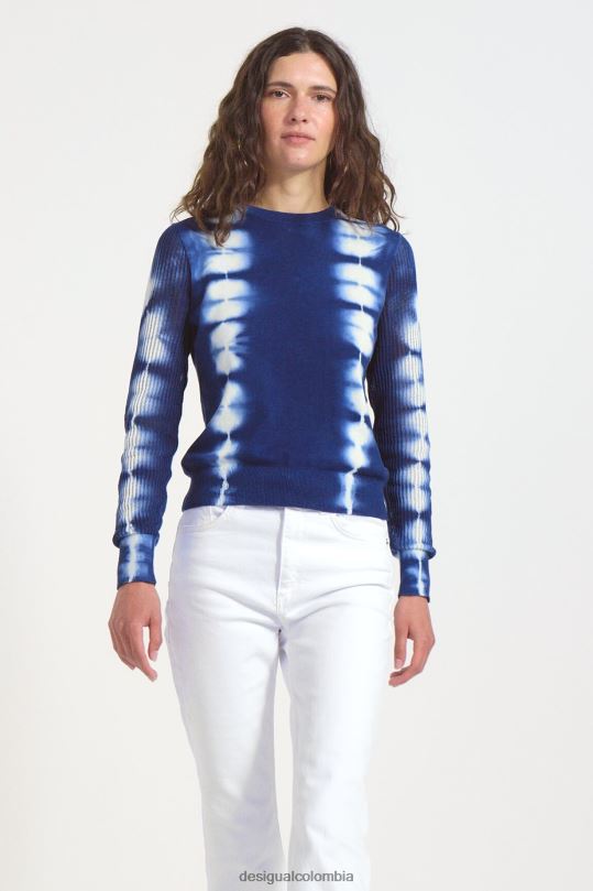ropa 4802L1113 mujer Desigual suéter de punto con efecto tie-dye - Desigual shop