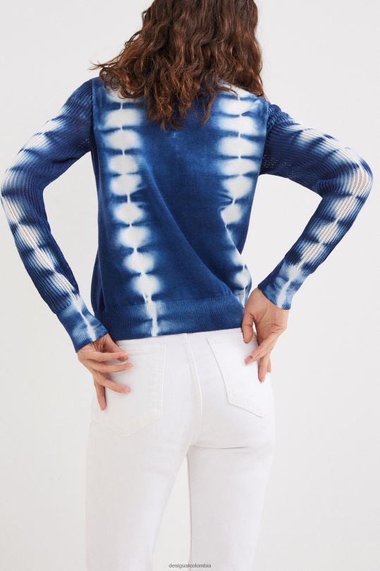 ropa 4802L1113 mujer Desigual suéter de punto con efecto tie-dye - Desigual shop