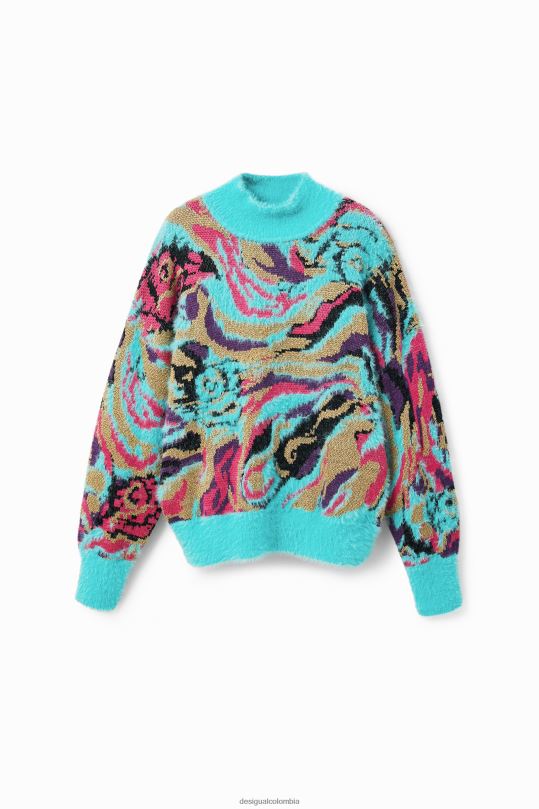 Desigual Colombia pagina oficial - ropa 4802L1117 mujer Desigual suéter de punto con cuello vuelto