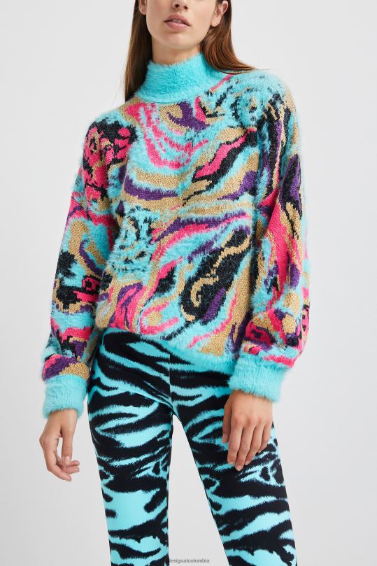 Desigual Colombia pagina oficial - ropa 4802L1117 mujer Desigual suéter de punto con cuello vuelto