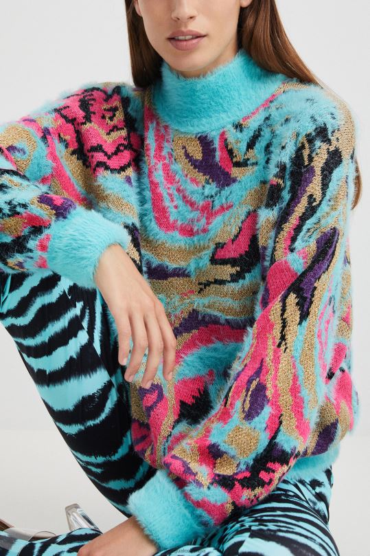 Desigual Colombia pagina oficial - ropa 4802L1117 mujer Desigual suéter de punto con cuello vuelto
