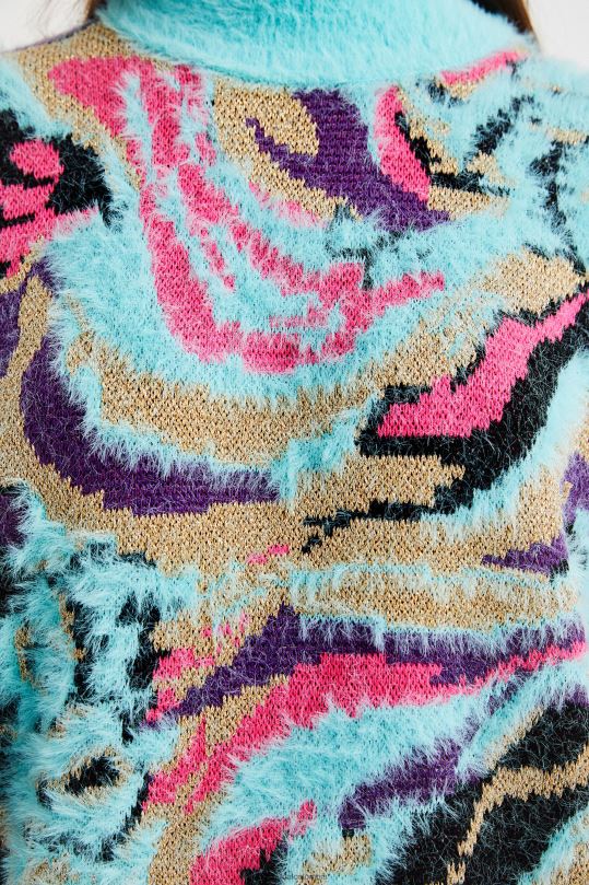 Desigual Colombia pagina oficial - ropa 4802L1117 mujer Desigual suéter de punto con cuello vuelto