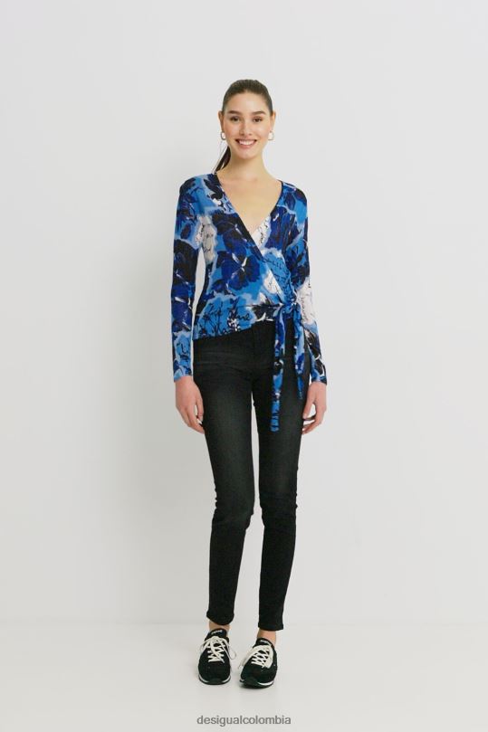 Desigual Colombia bolsos - ropa 4802L1163 mujer Desigual jersey de punto con estampado y lazo