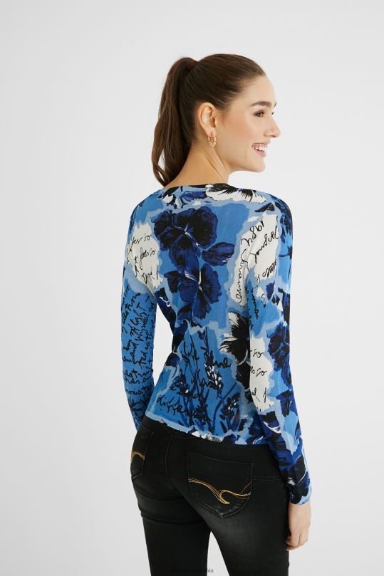 Desigual Colombia bolsos - ropa 4802L1163 mujer Desigual jersey de punto con estampado y lazo