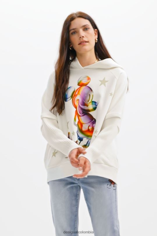 ropa 4802L140 mujer Desigual sudadera con capucha oversize de mickey mouse - Desigual Colombia Medellín