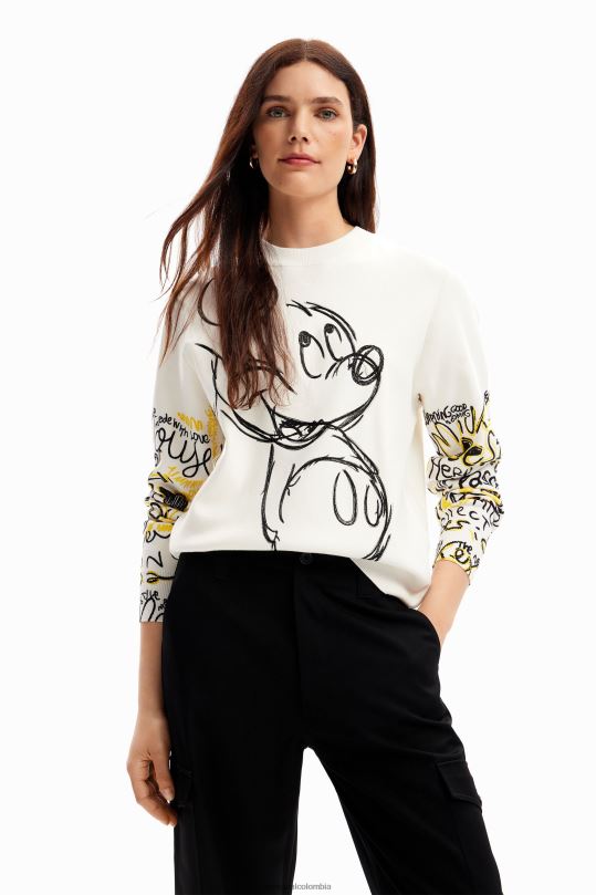 Desigual Colombia pagina oficial - ropa 4802L15 mujer Desigual jersey con bordado de mickey mouse