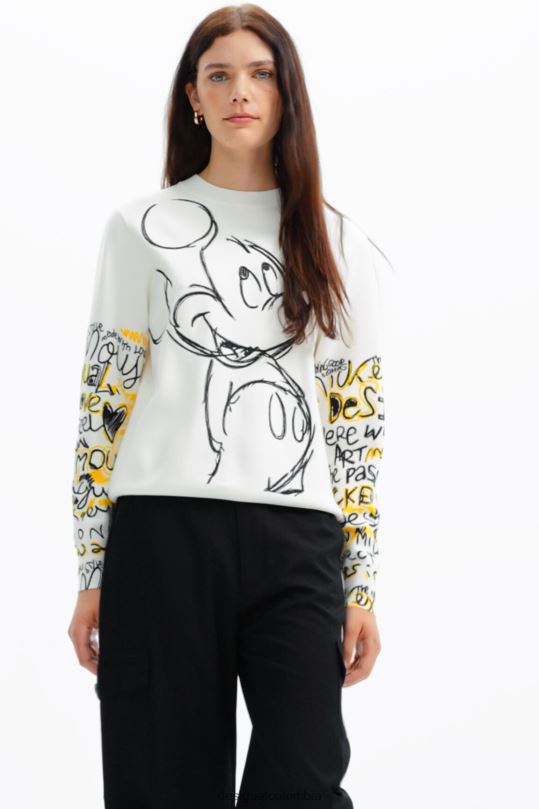 Desigual Colombia pagina oficial - ropa 4802L15 mujer Desigual jersey con bordado de mickey mouse