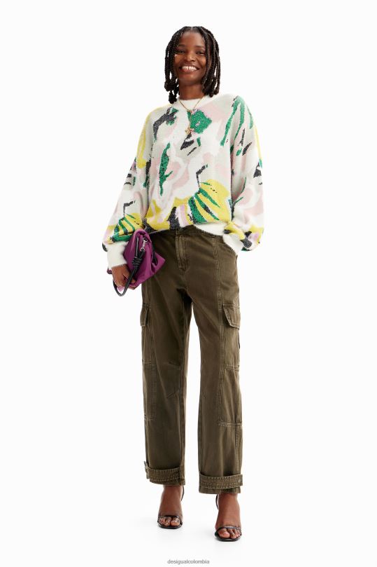 Desigual zapatos Colombia - ropa 4802L210 mujer Desigual jersey artístico extragrande