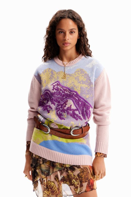 blusas Desigual bogota - ropa 4802L231 mujer Desigual metro. sudadera con paisaje de christian lacroix