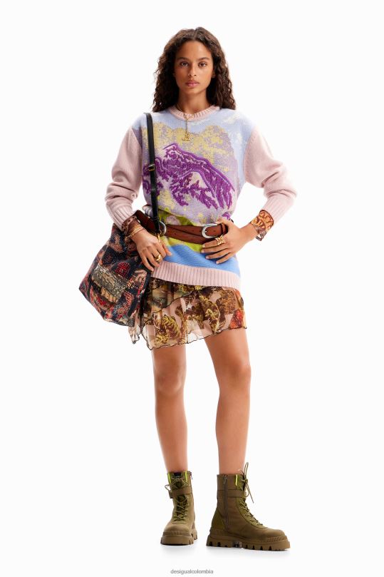 blusas Desigual bogota - ropa 4802L231 mujer Desigual metro. sudadera con paisaje de christian lacroix