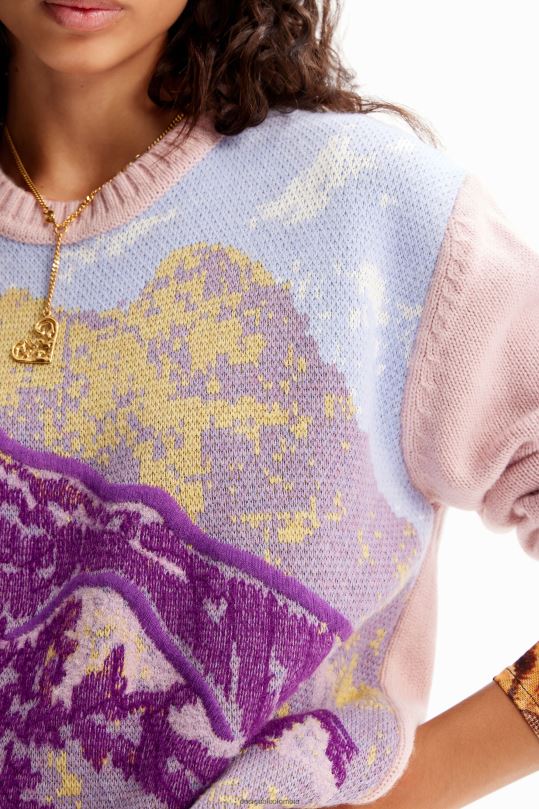 blusas Desigual bogota - ropa 4802L231 mujer Desigual metro. sudadera con paisaje de christian lacroix