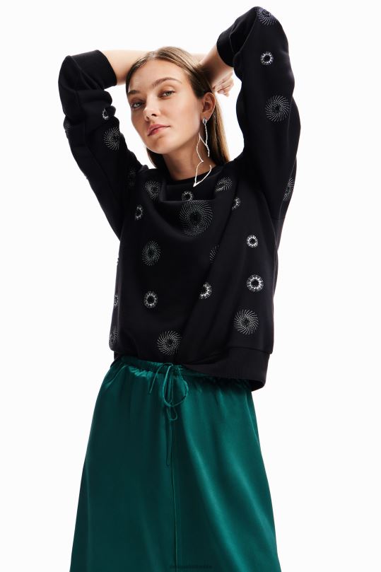 ropa 4802L264 mujer Desigual sudadera con bordado geométrico - Desigual sales online