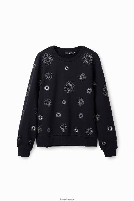 ropa 4802L264 mujer Desigual sudadera con bordado geométrico - Desigual sales online