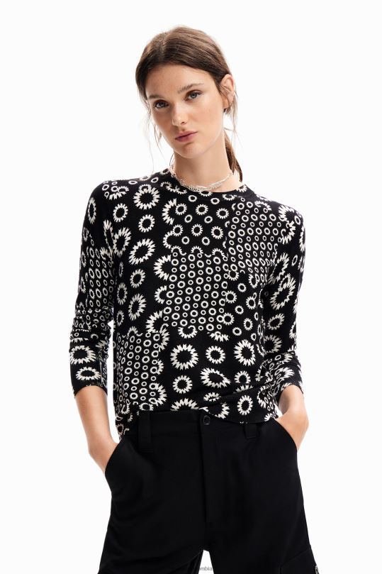 Desigual Colombia bolsos - ropa 4802L28 mujer Desigual jersey fino con patchwork geométrico