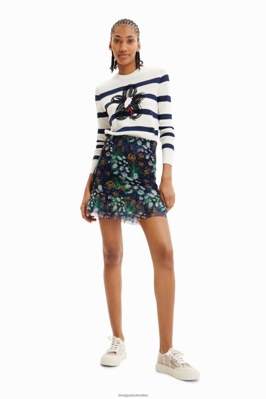 Desigual zapatos Colombia - ropa 4802L307 mujer Desigual jersey de flores a rayas