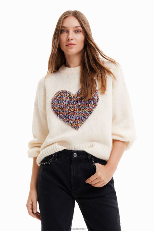 blusas Desigual bogota - ropa 4802L310 mujer Desigual jersey oversize con forma de corazón