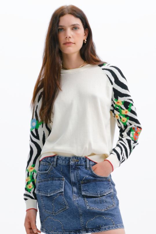 blusas Desigual bogota - ropa 4802L41 mujer Desigual suéter con bordado de cebra