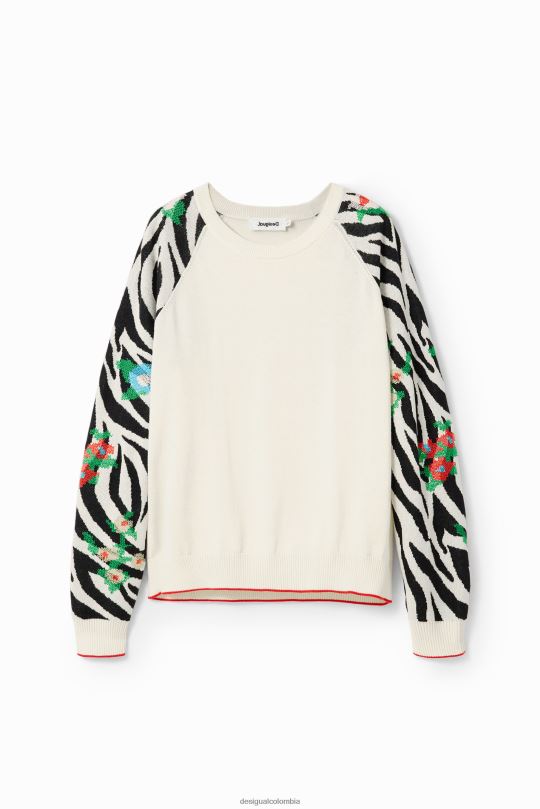 blusas Desigual bogota - ropa 4802L41 mujer Desigual suéter con bordado de cebra