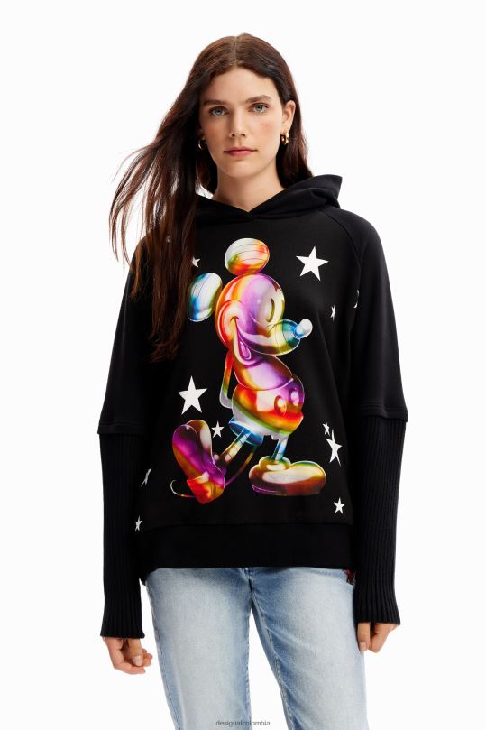 ropa 4802L43 mujer Desigual sudadera con capucha oversize de mickey mouse - Desigual Colombia rebajas