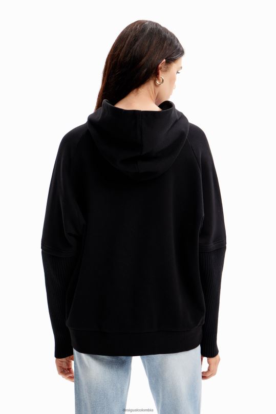 ropa 4802L43 mujer Desigual sudadera con capucha oversize de mickey mouse - Desigual Colombia rebajas