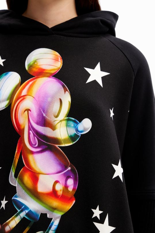 ropa 4802L43 mujer Desigual sudadera con capucha oversize de mickey mouse - Desigual Colombia rebajas