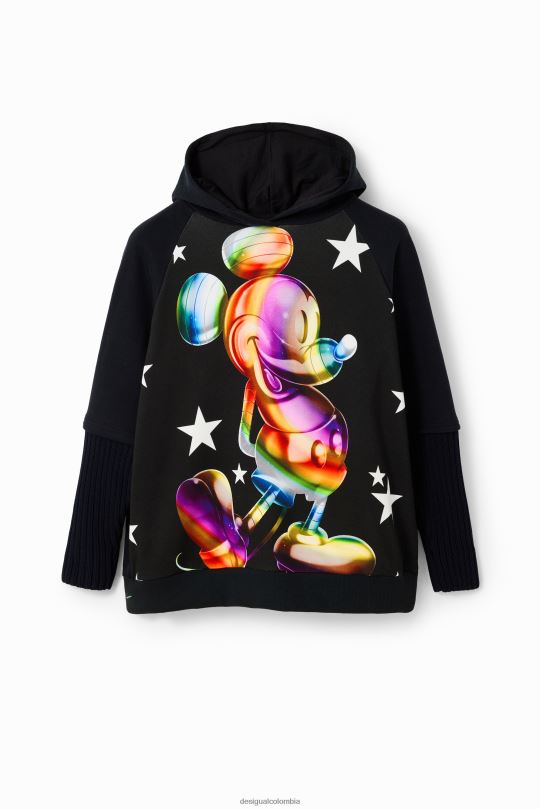 ropa 4802L43 mujer Desigual sudadera con capucha oversize de mickey mouse - Desigual Colombia rebajas