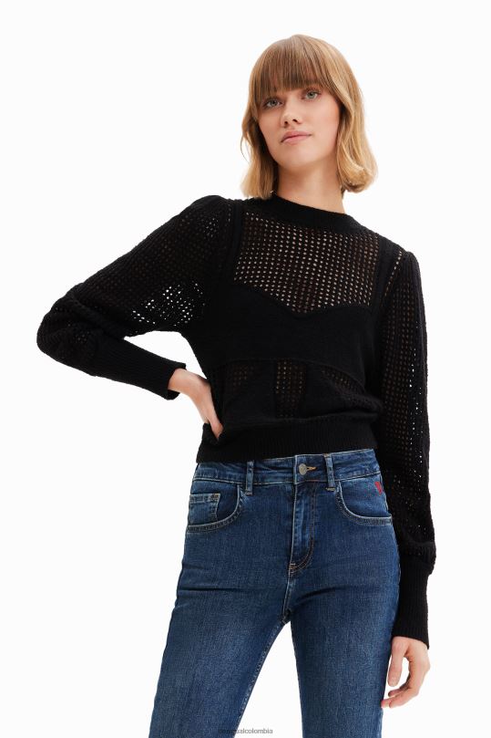 ropa 4802L440 mujer Desigual jersey con corsé de punto - Desigual Colombia Medellín