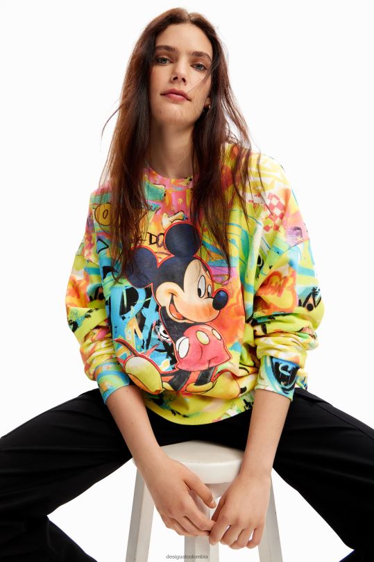 ropa 4802L7 mujer Desigual sudadera oversize de mickey mouse - Desigual sale damen